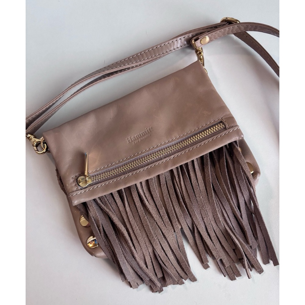 Hammitt Crossbody Bag in Taupe with Fringe